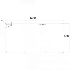 Зеркало антивандальное Тругор ЗА1450х550-1
